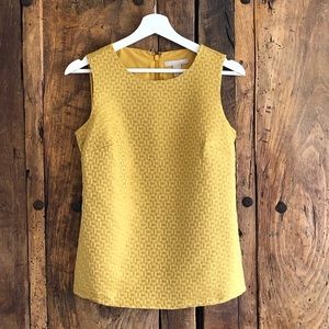 Banana Republic Mustard Sleeveless Blouse Size 2